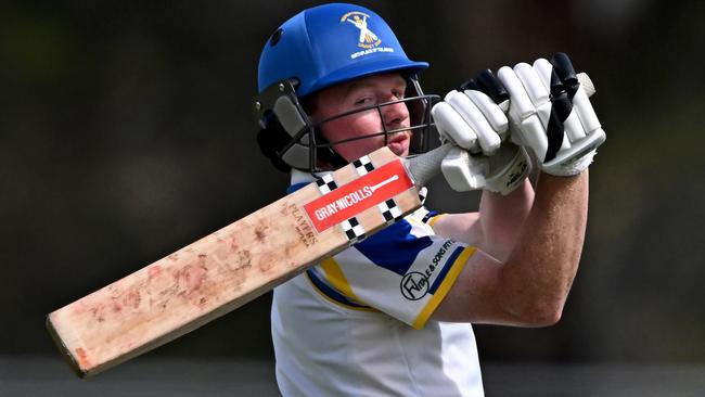 RupertswoodÃs Ned Crotty during the GDCA McIntyre Shield: Rupertswood v Gisborne cricket match at Salesian Collegein Sunbury, Saturday, Nov. 11, 2023. Picture: Andy Brownbill