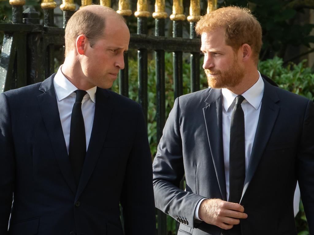 William and Harry after the death of Queen Elizabeth II. Picture: Mark Kerrison/In Pictures/Getty Images