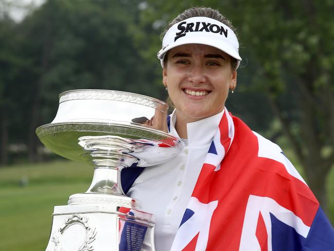 CHASKA, MINNESOTA - JUNE 23:  Hannah Green of Australia poses with the trophy after winning the KPMG Women's PGA Championship at Hazeltine National Golf Course on June 23, 2019 in Chaska, Minnesota. (Photo by Jamie Squire/Getty Images)
