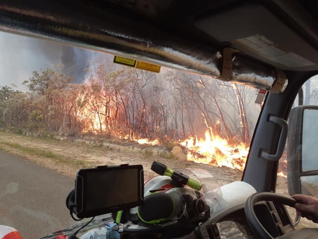 Photo of the Kangaroo Valley fires taken by the Kangaroo Valley Volunteer Rural Fire Brigade, January 5. Picture: Facebook