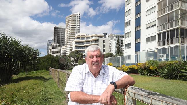 Mick Power standing where the oceanway will go. Picture: Glenn Hampson.