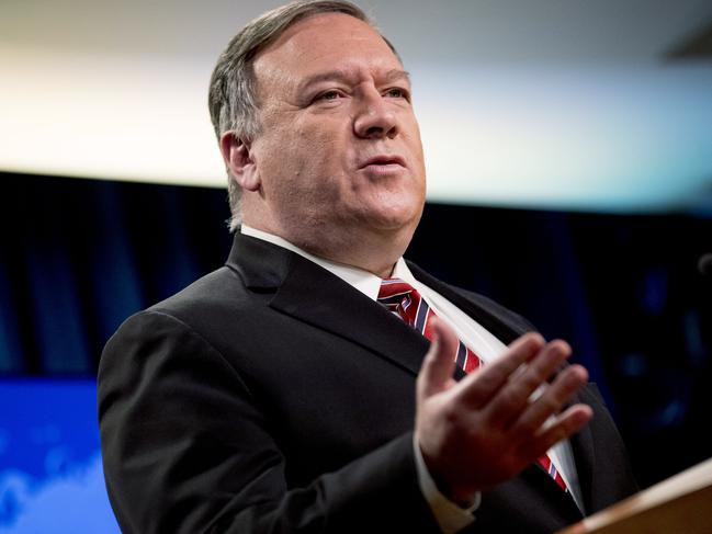 Secretary of State Mike Pompeo. Picture; AP.