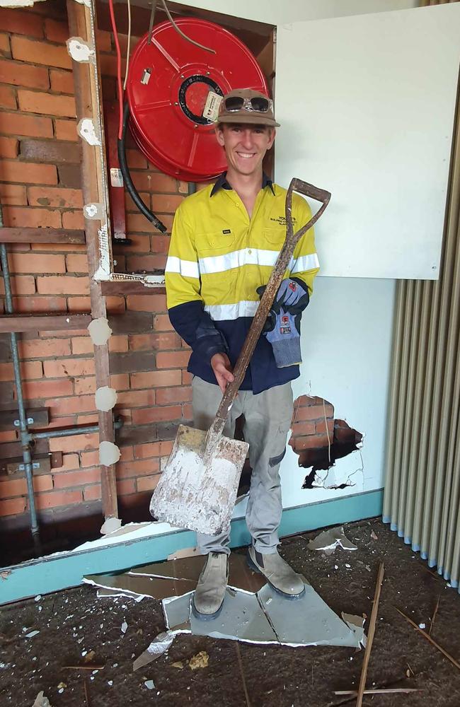 Brayth Young on site at 7 Goondoon Street. Picture: Supplied.