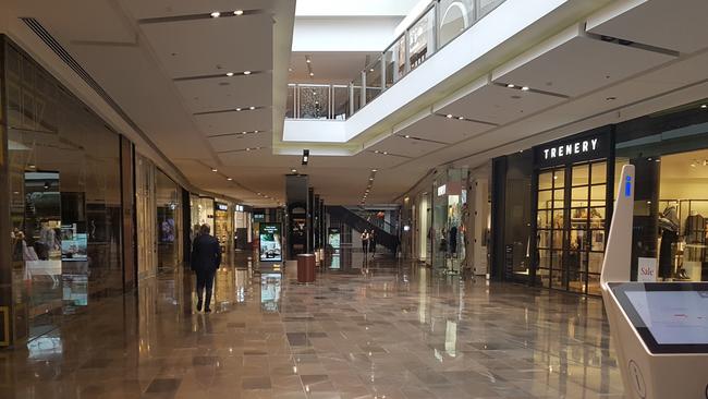 A large chunk of retailers are still closed in Westfield Doncaster's fashion precinct.