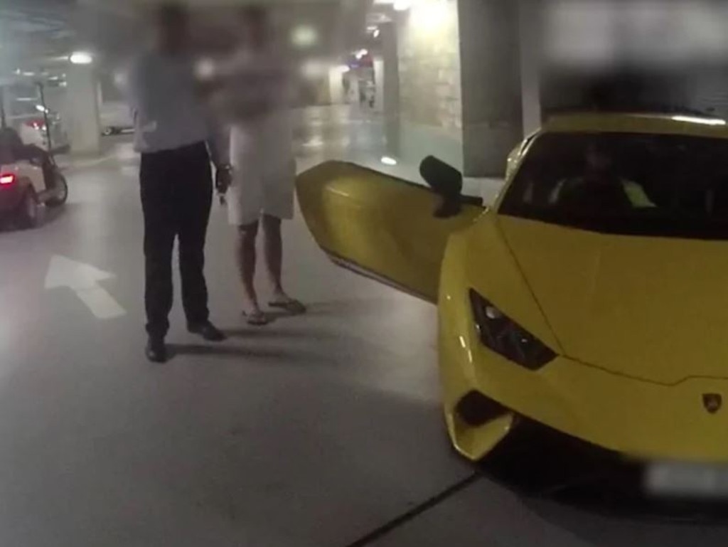 Queensland police seized a bright yellow Lamborghini.