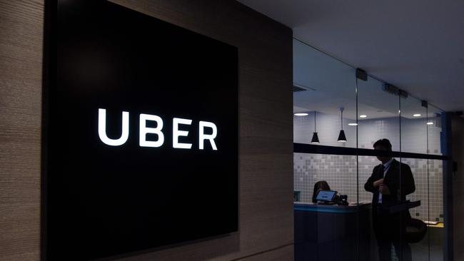 Uber’s office in Hong Kong. Picture: Anthony Wallace/AFP