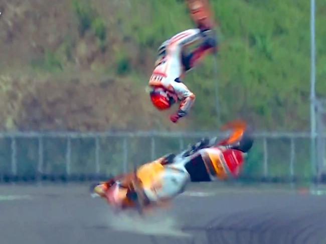 Marc Marquez was ruled out of the Indonesian Grand Prix after this scary crash.