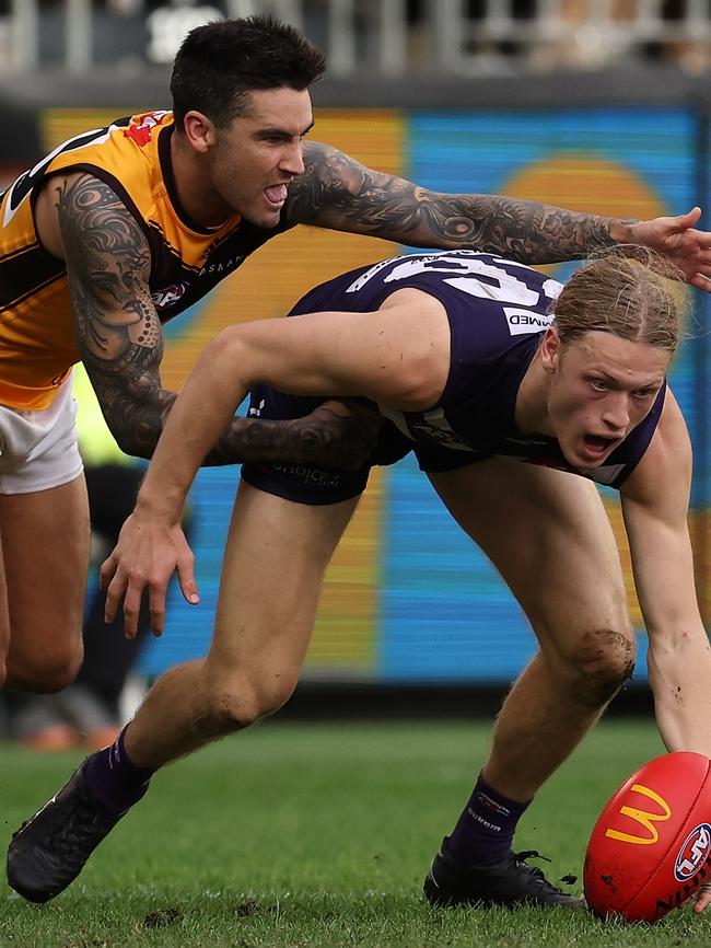 Hayden Young is one of the new stars emerging at Fremantle.