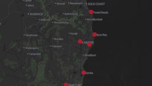 Areas that will be affected by Cyclone Alfred