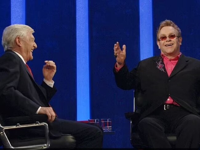 Sir Elton John was interviewed by the late Sir Michael Parkinson numerous times. Picture: Supplied