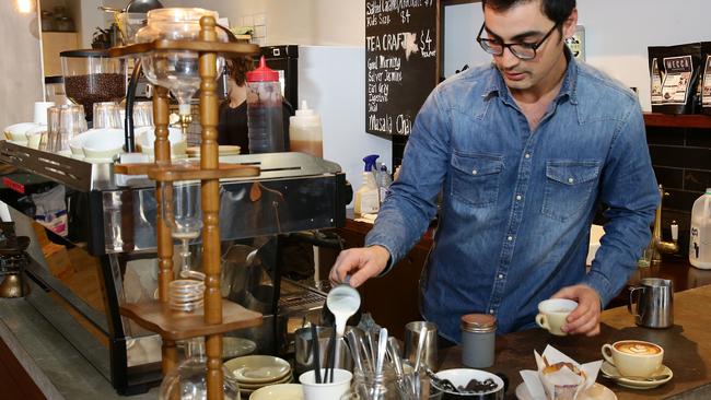 Tomer Elnekave on coffee-making duties.