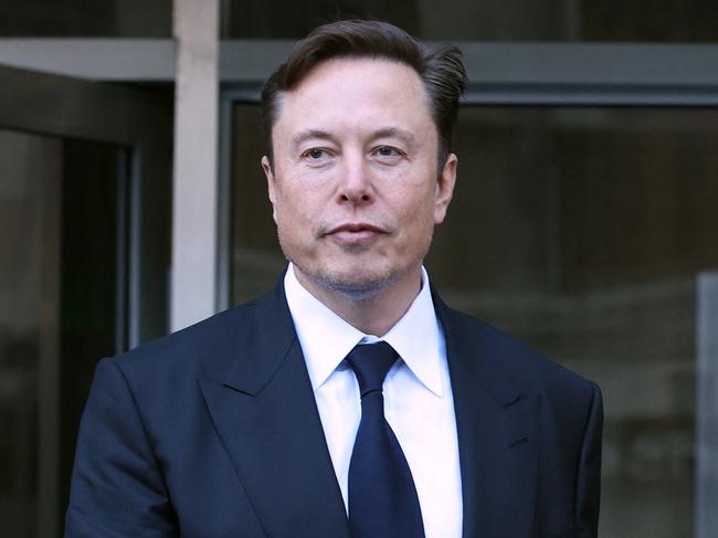 Tesla CEO Elon Musk leaves the Phillip Burton Federal Building on January 24, 2023 in San Francisco, California. Picture: Getty Images via AFP)