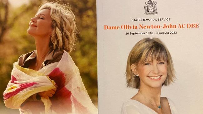 Olivia Newton-John’s memorial was at Hamer Hall, Melbourne. Picture: Jason Edwards. Picture: Supplied