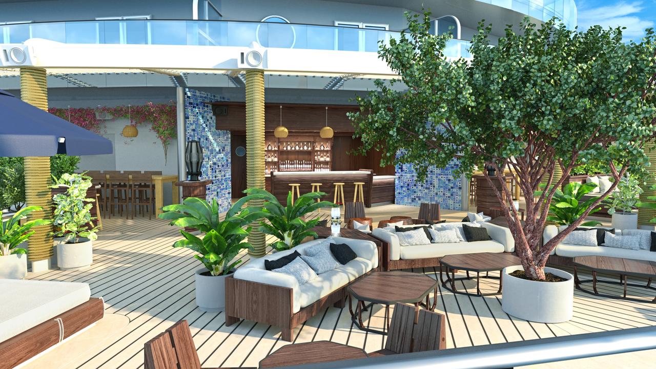 The luxurious outdoor setting. Picture: Virgin Voyages