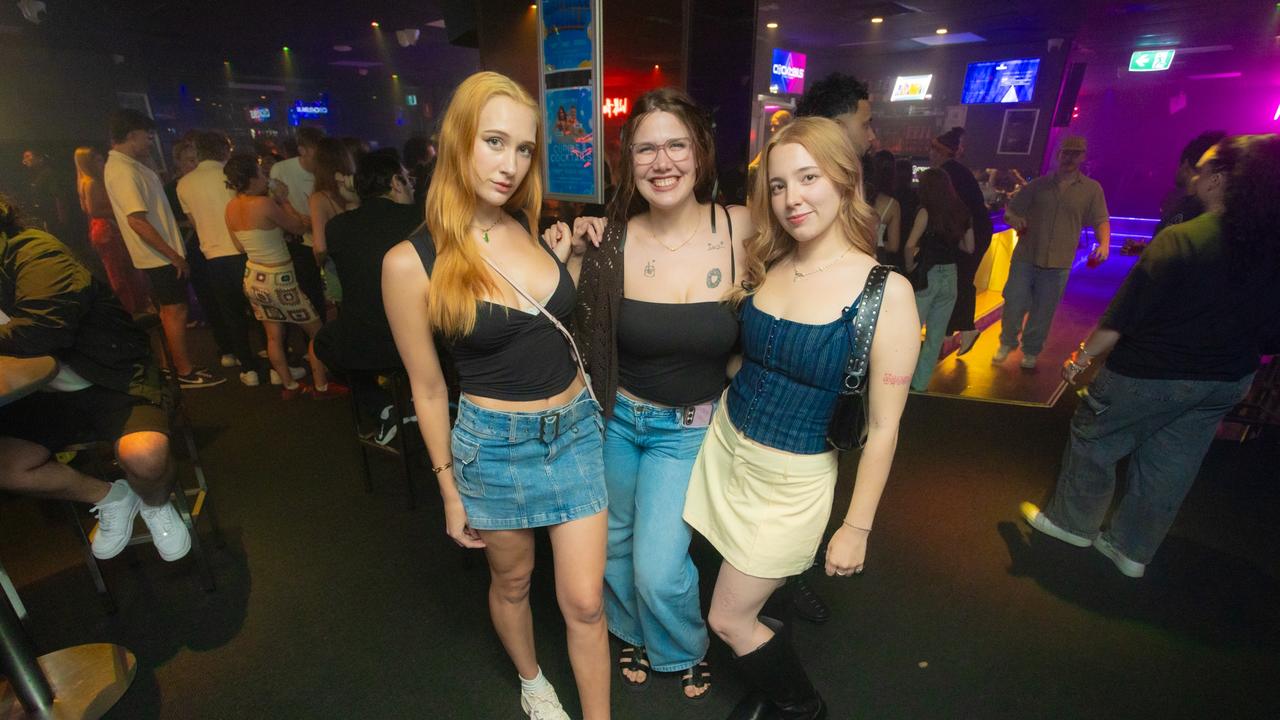 Emmy Heiding, Chantelle Duck, Shannagh Leydon at Cocktails Nightclub. Picture: Lucas Linck Photography