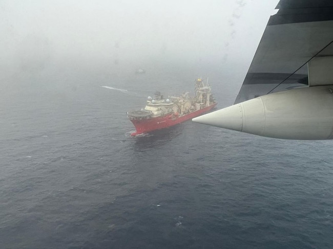 Search crews at work looking for the missing Titan submersible. Picture: Twitter/USCG Northeast