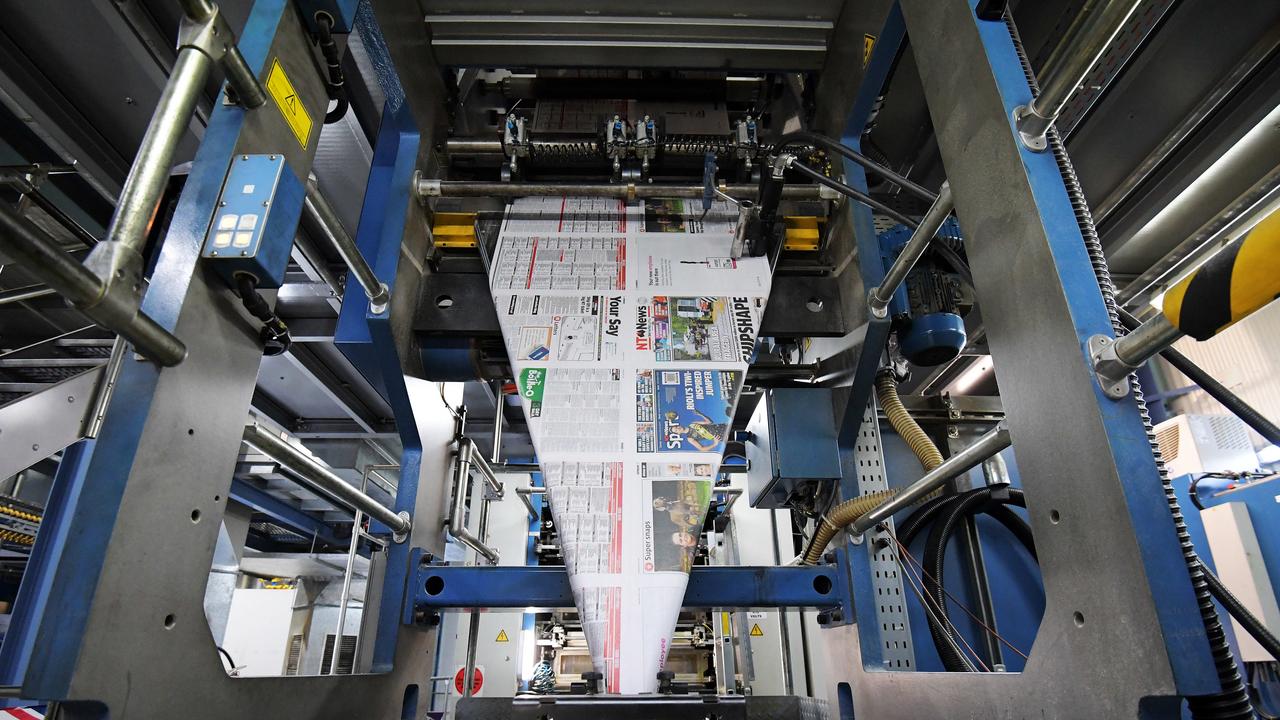 NT News paper is printed at the print room. Pictures: KERI MEGELUS