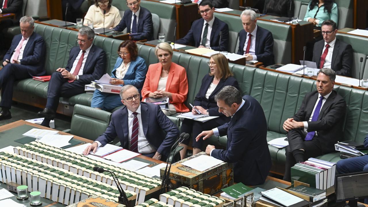 Treasurer Jim Chalmers during question time at Parliament House in Canberra. Picture: Martin Ollman/NewsWire