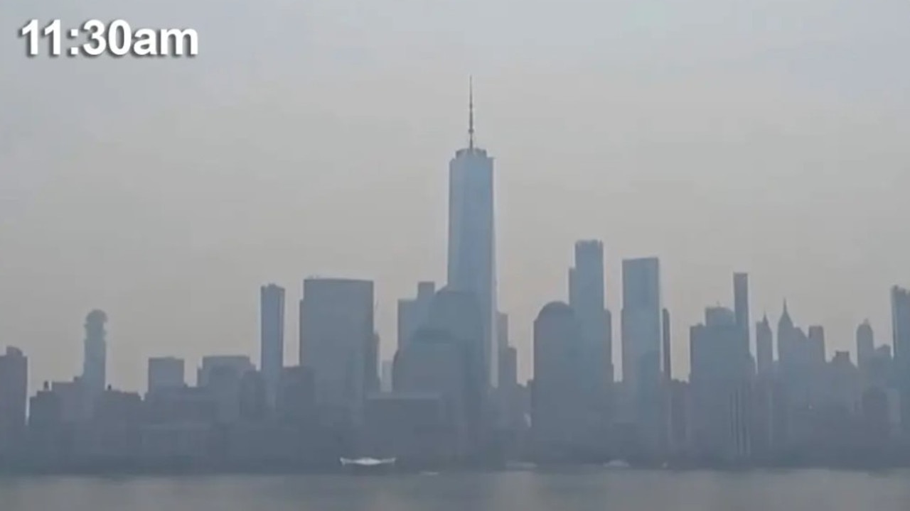 Around 11.30am Wednesday, the NYC skyline was mostly visible. Picture: NWS New York NY/Twitter