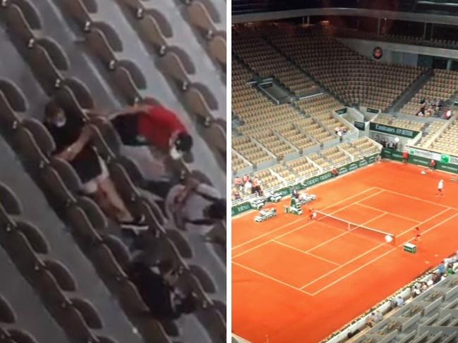 Shambolic scenes in French Open farce.