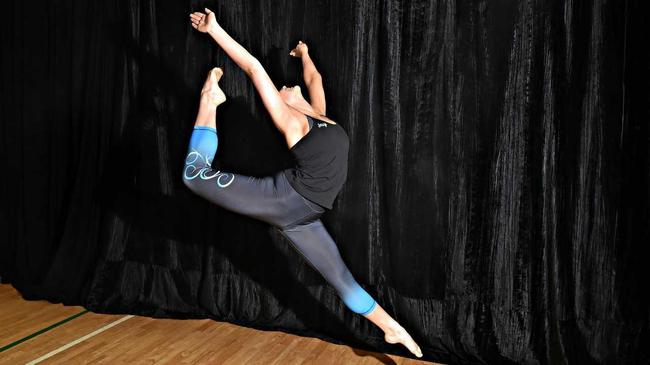 Jasmine Windeyer leaping for joy. Picture: Warren Lynam