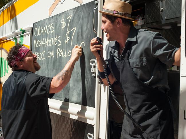 Jon Favreau and John Leguizamo launch their own food truck in Chef.