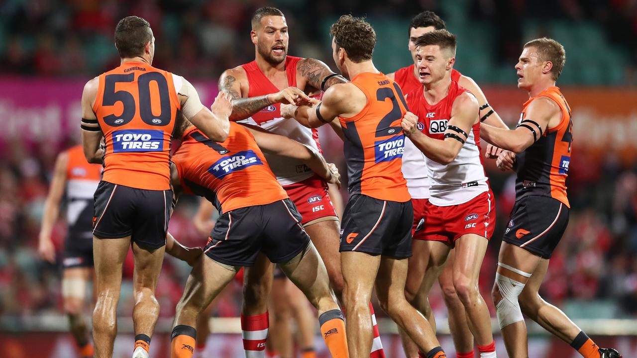 Swans champion Lance Franklin is hoping in Round 1 against the Giants to kick the five goals he needs to reach 1000 for his career. Picture: AFL Media/Getty Images
