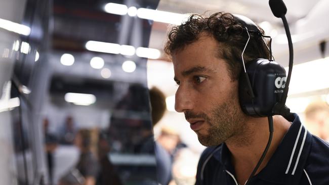 Daniel Ricciardo joined AlphaTauri at the Singapore Grand Prix in an engineering capacity. Picture: Rudy Carezzevoli/Getty Images