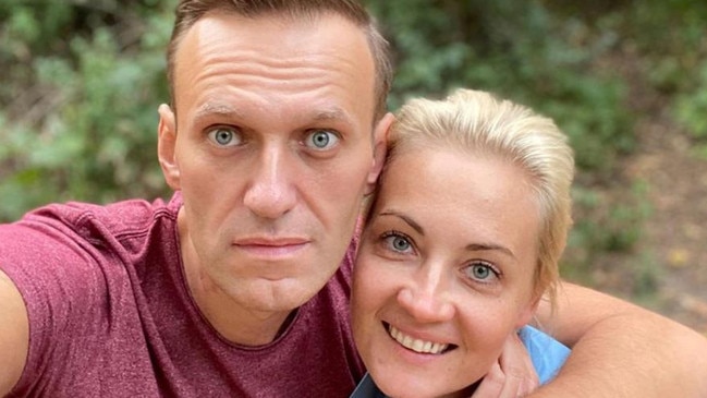 Navalny and his wife, Yulia Navalnaya. Picture: Reuters/The Times