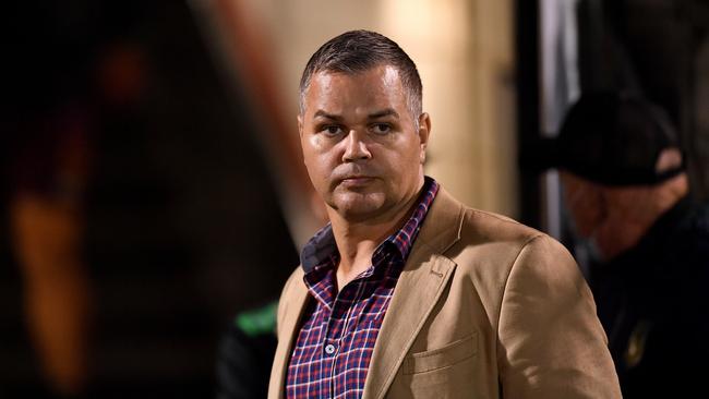 Undersiege Broncos coach Anthony Seibold. Picture: Gregg Porteous/NRL Photos