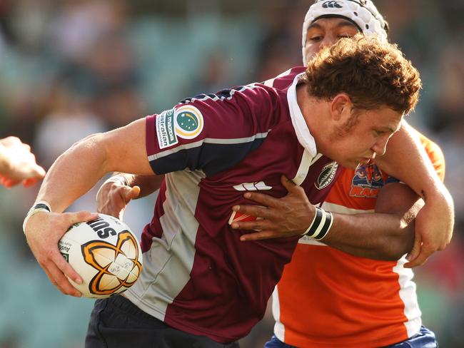 Daniel Linde pictured playing for Ballymore at Parramatta Stadium.