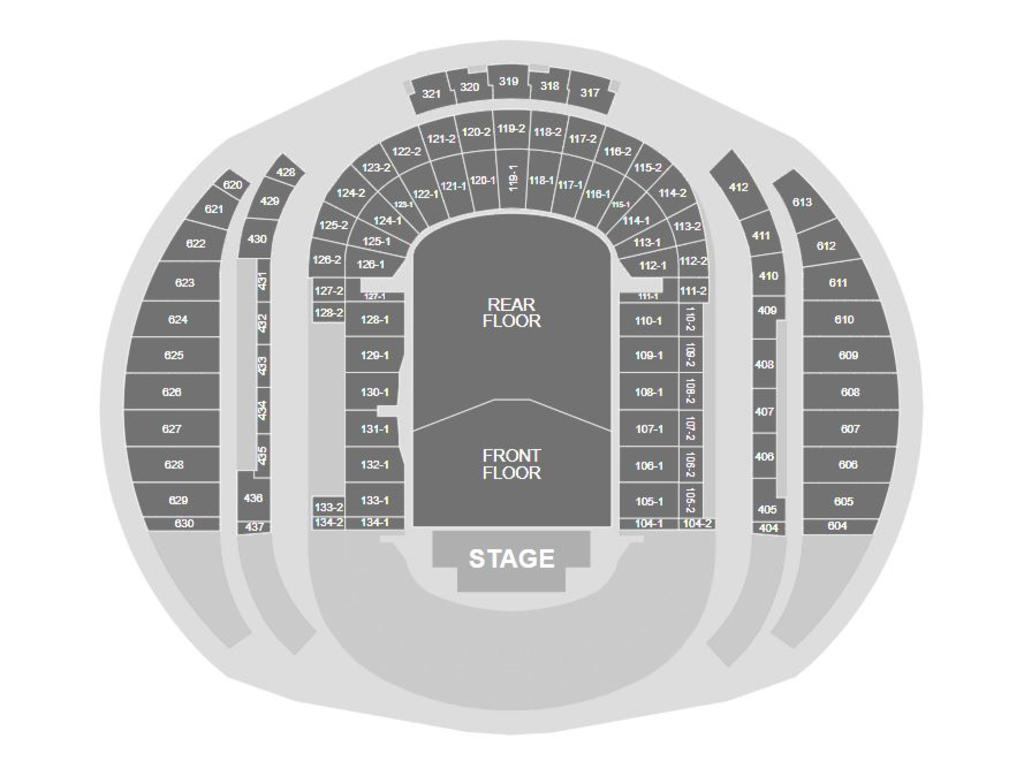 Seat map for Oasis’ shows at Accor Stadium.