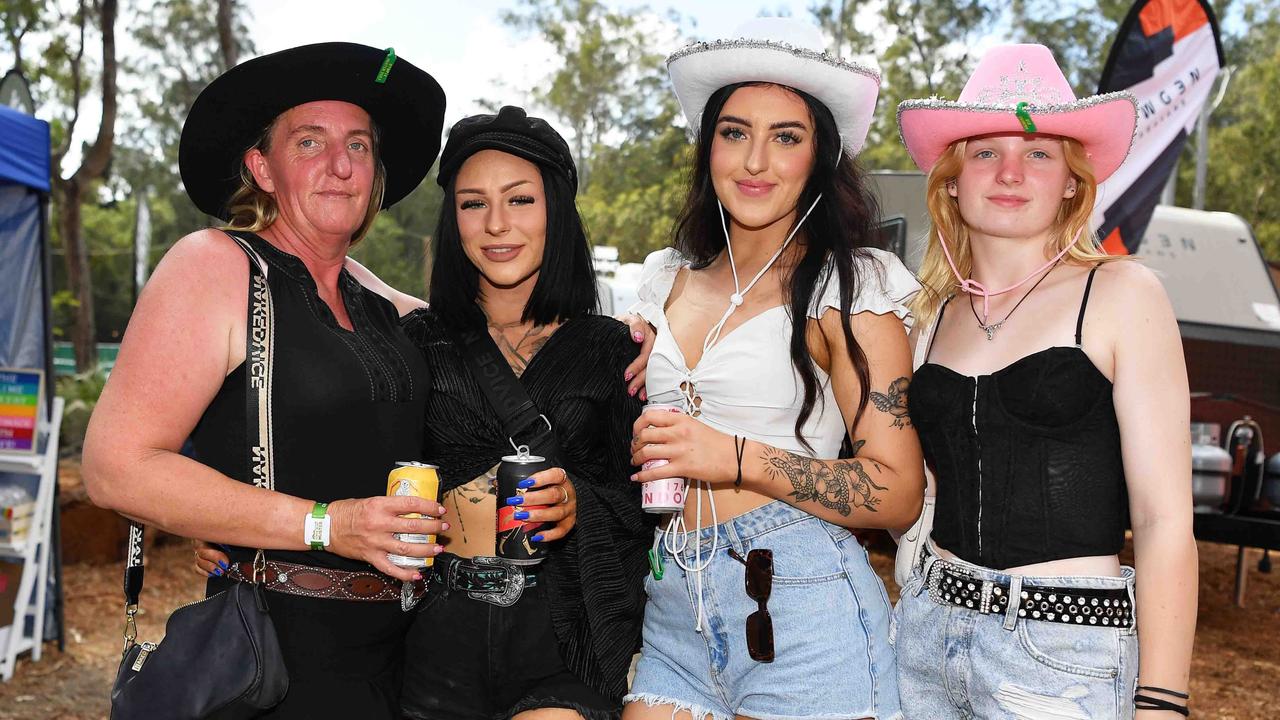 Jackie, Casey, Jessi and Holli Dunning at Gympie Music Muster. Picture: Patrick Woods.