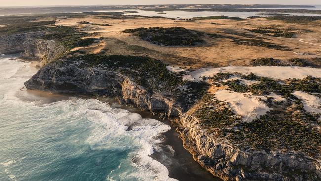 The site where The Cliffs Kangaroo Island golf course is being developed. Picture: Jacob Sjoman