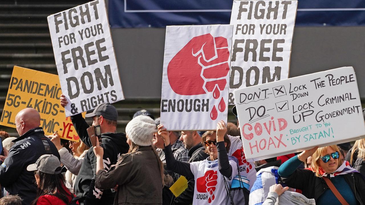 Ten of the protesters were arrested. Picture: Scott Barbour/AAP