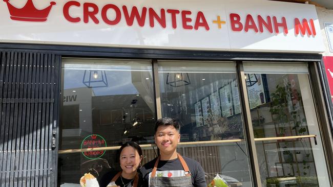 Jenny Tran and Raymond Mai are all smiles after finally opening their business.