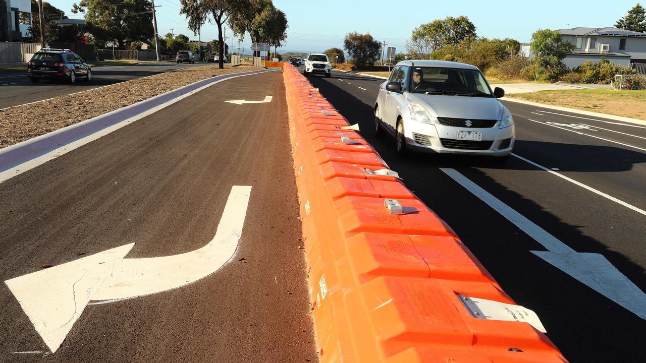 The intersection on Surf Coast Highway and Bristol St this week. Picture: Alison Wynd.