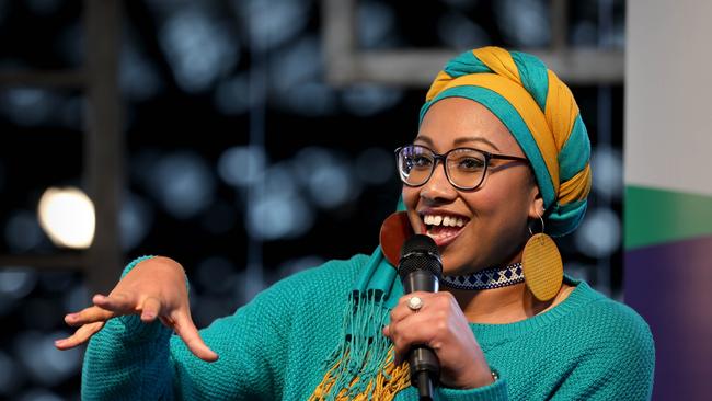 Down under: Author and big-mouth Yassmin Abdel-Magied isn’t about to let a little thing like moving to England get in the way of her brilliant career as Australia’s incessantly tweeting canary in the left’s coal mine. Picture: Chris Pavlich