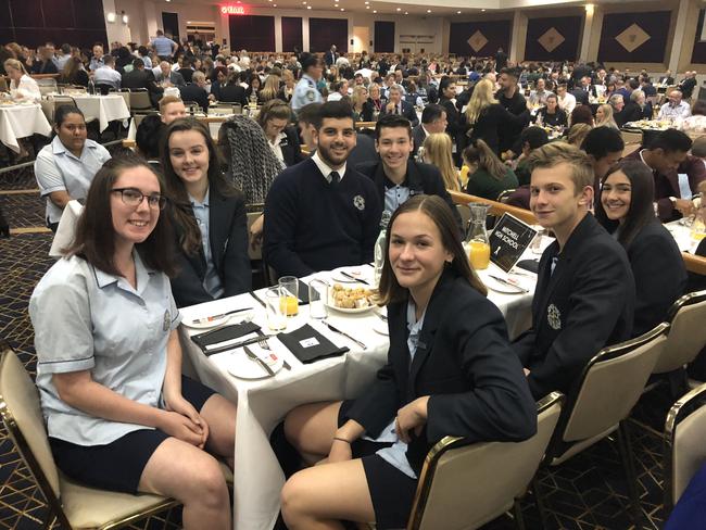 Mitchell High School students at the White Ribbon breakfast at Blacktown Workers Club.