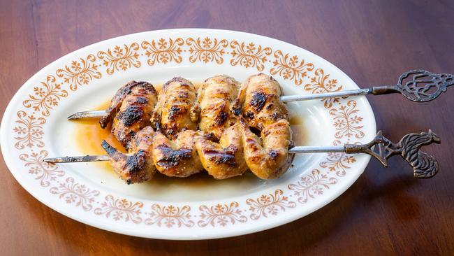 The quail kebabs are forever juicy. Picture: Jake Nowakowski