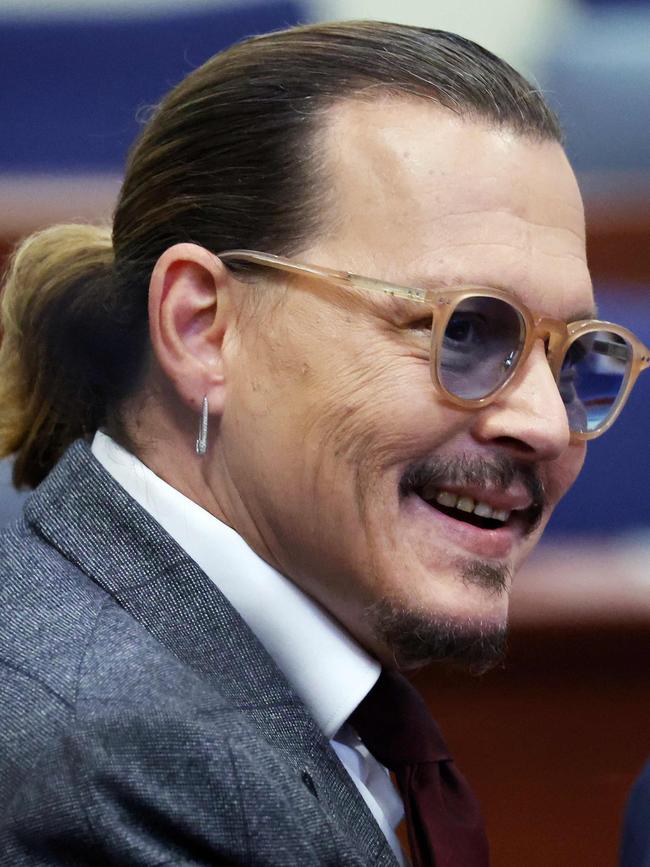 US actor Johnny Depp during his defamation trial. (Photo by Michael REYNOLDS / POOL / AFP)