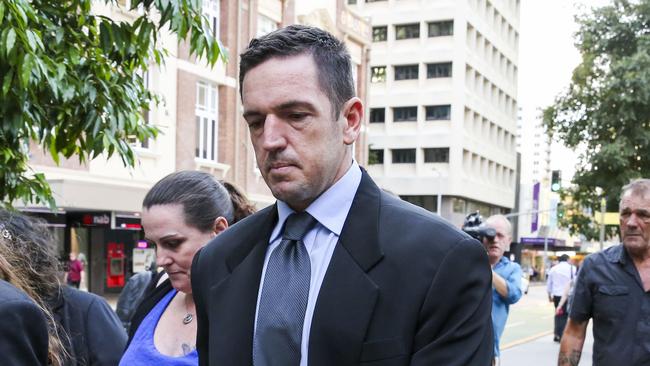 Former soldier Christopher Carter leaving the Brisbane Supreme Court after being acquitted of murdering his ex-wife Renee Carter and her boyfriend, Corey Croft in 2017 (AAP Image/Glenn Hunt)