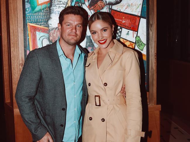 Olivia Molly Rogers with ex-husband Justin McKeone at the Ovolo South Yarra Launch Party in December 2021.