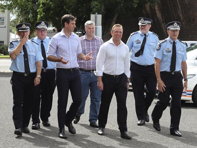 Queensland Premier Steven Miles was joined by Queensland Police Commissioner Steve Gollschewski and Minister for Police Mark Ryan to announce a $20 million upgrade to the Bundaberg Police Station.