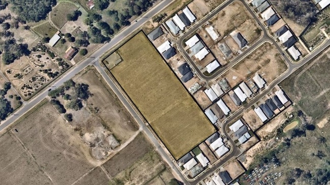 Aerial view of the development site.