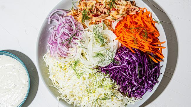 Elizabeth Hewson’s rainbow slaw. Picture: Nikki To