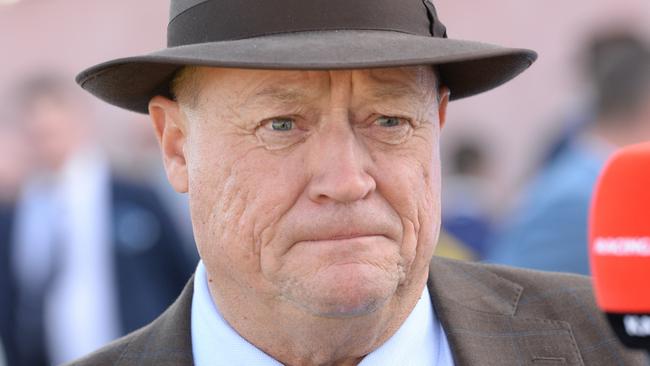 Tony McEvoy after winning the The IRT VOBIS Platinum Guineas at Caulfield Racecourse on April 27, 2024 in Caulfield, Australia. (Photo by Ross Holburt/Racing Photos via Getty Images)