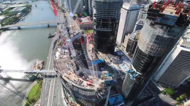 Queen's Wharf construction timelapse 2017 to 2024