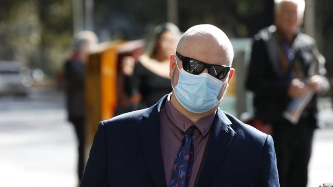 SYDNEY, AUSTRALIA – NewsWire Photos AUGUST 28, 2020: Daniel James Crawford pictured as he arrives at downing centre court for his sentencing hearing. Picture: NCA NewsWire / Damian Shaw