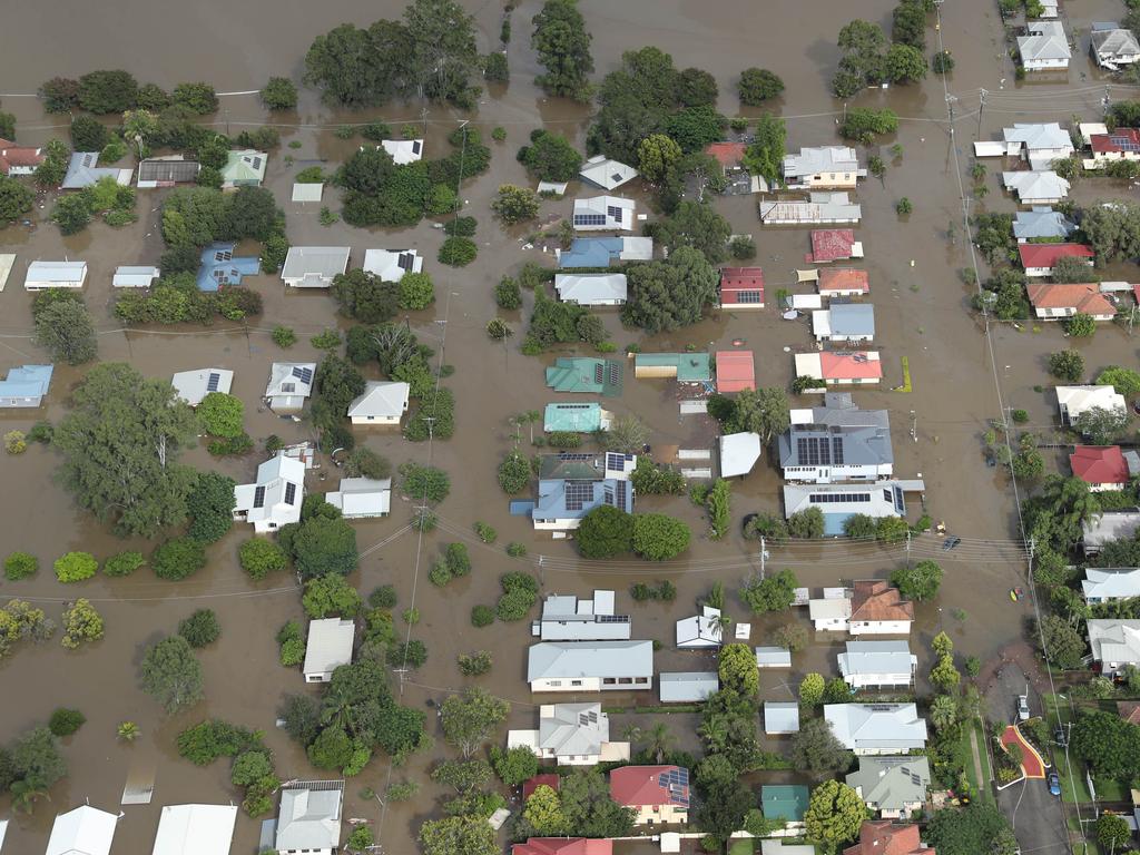 28/2/2022 - Rocklea residential housing, Flooding in Brisbane and Ipswich. Picture: Liam Kidston